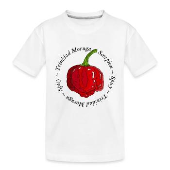 Trinidad Moruga Scorpion Chili Piment Chaud - T-shirt bio Premium Enfant - blanc - Devant