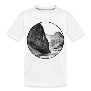 Natur - Berge - Fotografie - schwarz und weiß - Kinder Premium Bio T-Shirt - Weiß - Vorne