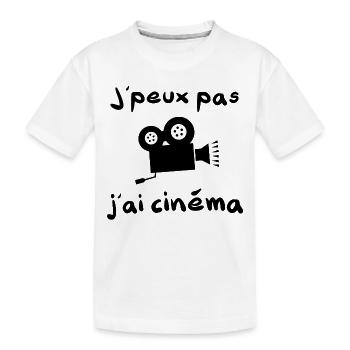 J'peux pas j'ai cinéma excuse pour un allé au ciné - T-shirt bio Premium Enfant - blanc - Devant