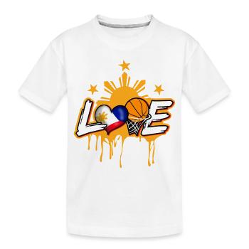 Philippinen Filipino Flagge Basketball I Geschenk - Kinder Premium Bio T-Shirt - Weiß - Vorne