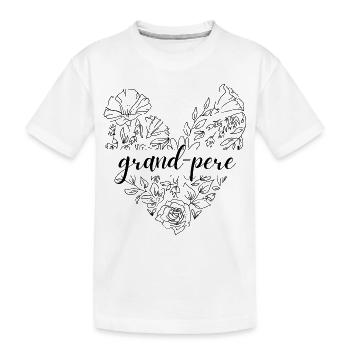 Grand-pere. grand-pere gift - Kids' Premium Organic T-Shirt - white - Front