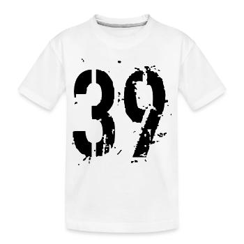 39 Nombre 39 - T-shirt bio Premium Enfant - blanc - Devant