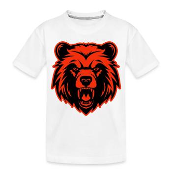 Bär Kopf - Kinder Premium Bio T-Shirt - Weiß - Vorne