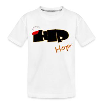 Hip Hop - Kinder Premium Bio T-Shirt - Weiß - Vorne