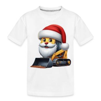 Père Noël Skid Steer - T-shirt bio Premium Enfant - blanc - Devant