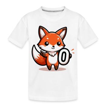 Entzückender Zero Fox Left - Kinder Premium Bio T-Shirt - Weiß - Vorne