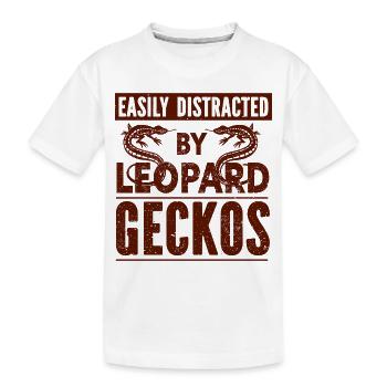 Gecko - Animal amphibien - T-shirt bio Premium Enfant - blanc - Devant