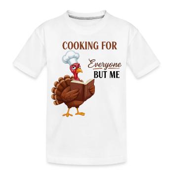 Cooking grouch turkey - Kids' Premium Organic T-Shirt - white - Front