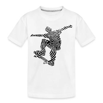 Empreinte de skateur - identité de skateboard - T-shirt bio Premium Enfant - blanc - Devant