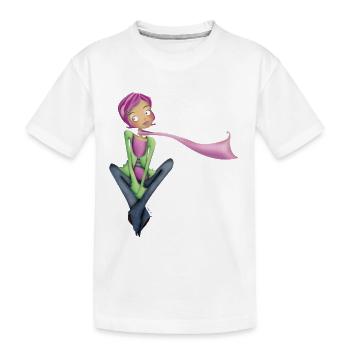Jeune fille rêveuse - T-shirt bio Premium Enfant - blanc - Devant