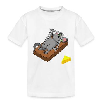 Souris souris Mouse Piège Mousetrap Mouse - T-shirt bio Premium Enfant - blanc - Devant