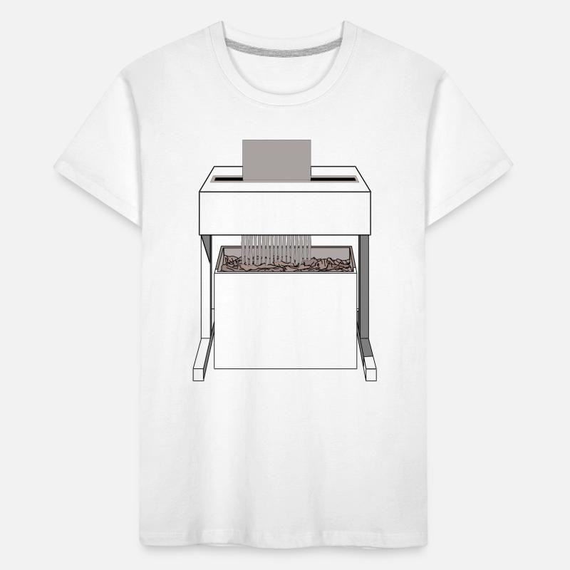 Shredder paper device office idea gift work Kids' Premium Organic T-Shirt