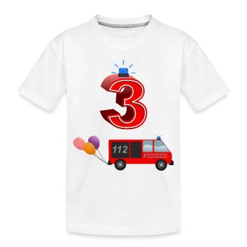 3. Geburtstag - Kinder Premium Bio T-Shirt - Weiß - Vorne