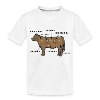 Lecker Kuh! Lustige Geschenkidee mit Kuh. - Kinder Premium Bio T-Shirt - Weiß - Vorne