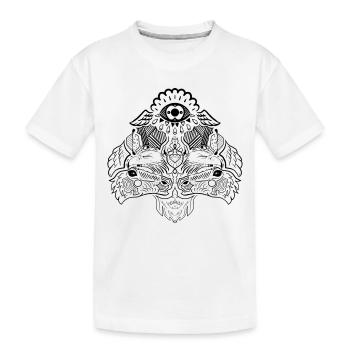 Paralleler menschlicher Gedanke - Kinder Premium Bio T-Shirt - Weiß - Vorne