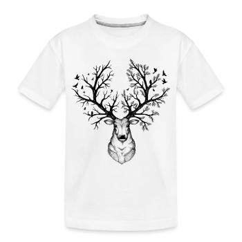 Cerf fantaisie - T-shirt bio Premium Enfant - blanc - Devant