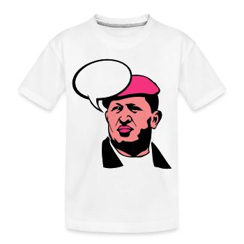 Präsident Hugo Chavez Venezuela Blase - Kinder Premium Bio T-Shirt - Weiß - Vorne