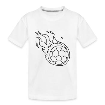 Fussball FIRE - Kinder Premium Bio T-Shirt - Weiß - Vorne