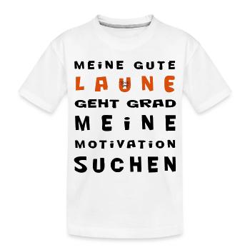 Meine gute Laune - Kinder Premium Bio T-Shirt - Weiß - Vorne