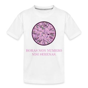 ich zähle nur die heiteren stunden latein - Kinder Premium Bio T-Shirt - Weiß - Vorne