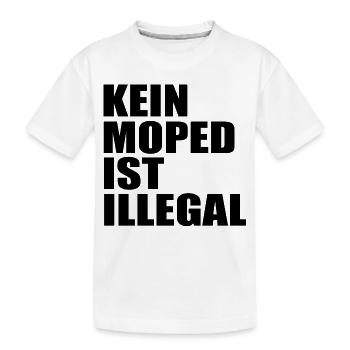 kein moped ist illegal - Kinder Premium Bio T-Shirt - Weiß - Vorne