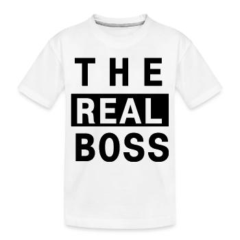 DER CHEF - Kinder Premium Bio T-Shirt - Weiß - Vorne