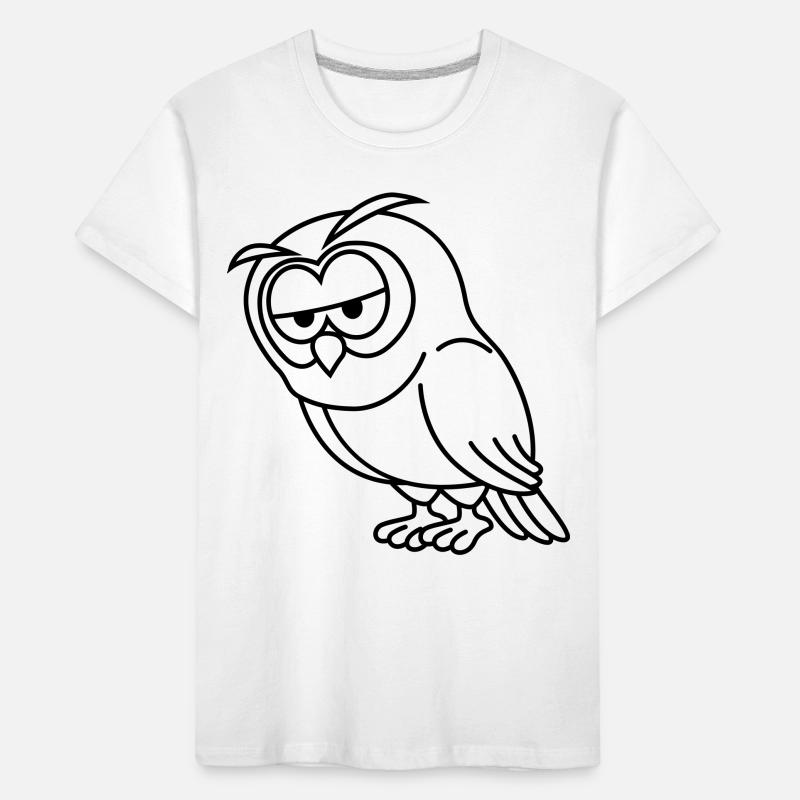 Eule Comic Kinder Premium Bio T-Shirt
