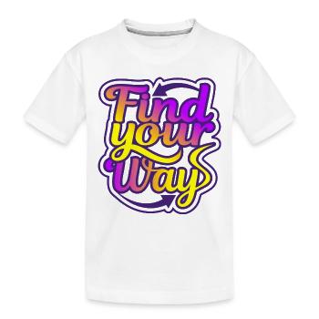 Trouvez votre chemin - T-shirt bio Premium Enfant - blanc - Devant