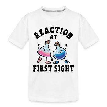 Chemische Reaktion auf den ersten Blick - Kinder Premium Bio T-Shirt - Weiß - Vorne