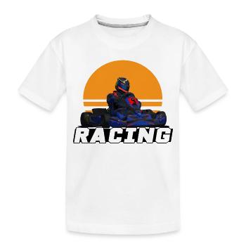 Faire du karting - T-shirt bio Premium Enfant - blanc - Devant