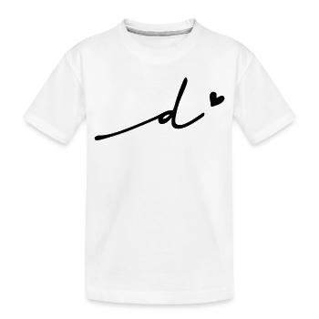 Point (d) Cursive - Kids' Premium Organic T-Shirt - white - Front