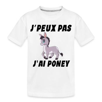 poney, cheval, poney club - T-shirt bio Premium Enfant - blanc - Devant