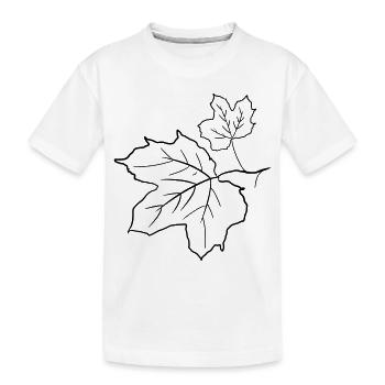 Ahornblatt / Ahorn Blätter, dekorative Zeichnung. - Kinder Premium Bio T-Shirt - Weiß - Vorne