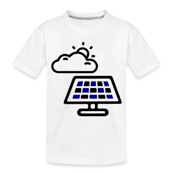 Solar Energy Panels - Kids' Premium Organic T-Shirt - white - Front