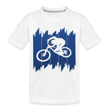Bike Fahrrad Biken Biker - Kinder Premium Bio T-Shirt - Weiß - Vorne