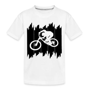 Biken - Kinder Premium Bio T-Shirt - Weiß - Vorne