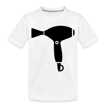 Hair dryer - Kids' Premium Organic T-Shirt - white - Front