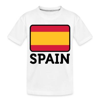 Drapeau national de l Espagne - T-shirt bio Premium Enfant - blanc - Devant