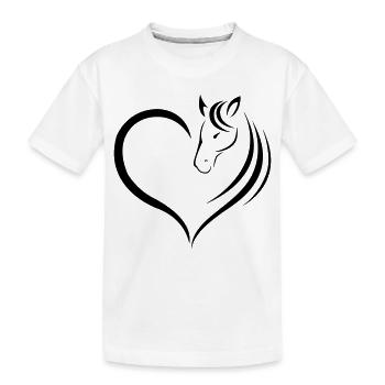 Horse Lovers - Cute Shirt for Girls - Kinder Premium Bio T-Shirt - Weiß - Vorne