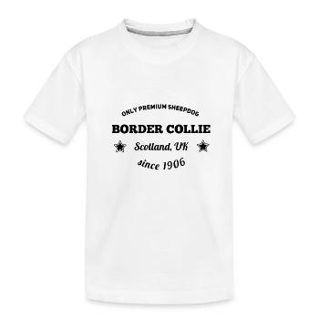 Border Collie - Kinder Premium Bio T-Shirt - Weiß - Vorne