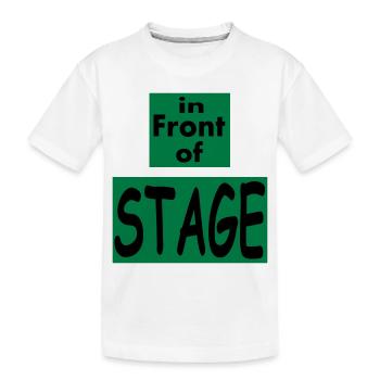In front of Stage / Music fan - Kids' Premium Organic T-Shirt - white - Front