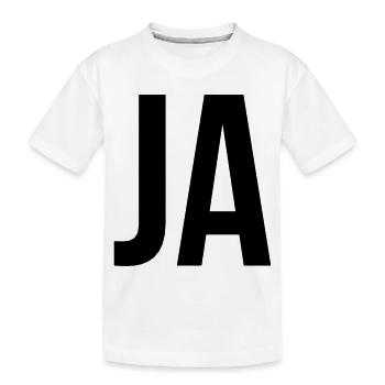 Ja - Kinder Premium Bio T-Shirt - Weiß - Vorne