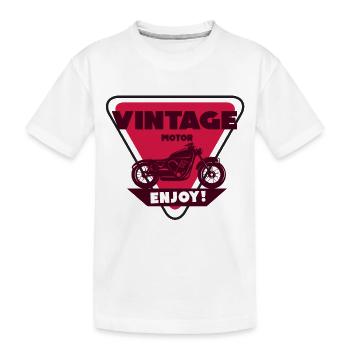 Vintage motor 80 F - Kinder Premium Bio T-Shirt - Weiß - Vorne