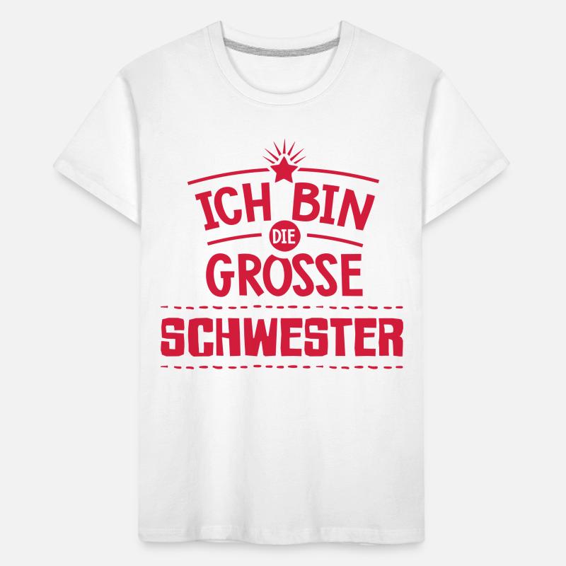 Ich bin große Schwester Kinder Premium Bio T-Shirt