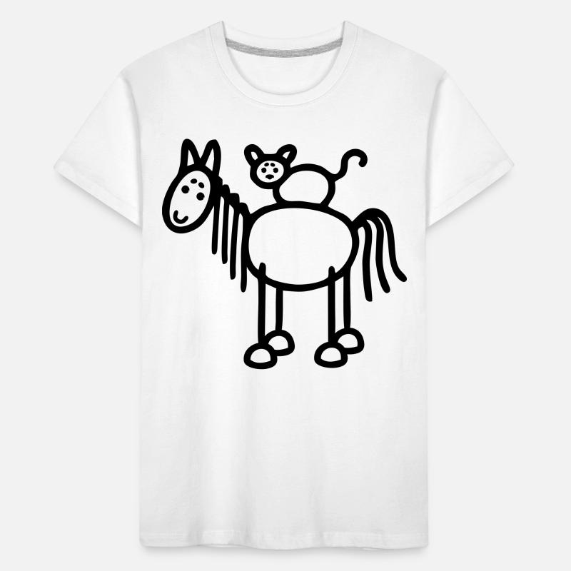 Pferd & Katze Kinder Premium Bio T-Shirt
