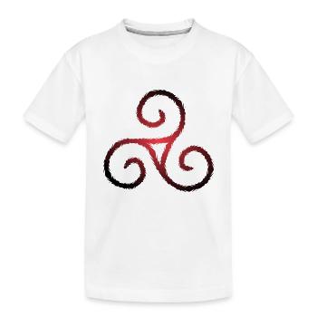 Symbole celtique triskele triple spirale - T-shirt bio Premium Enfant - blanc - Devant