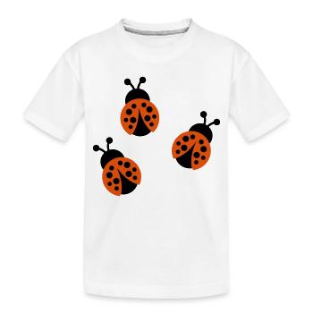 Ladybug - Kids' Premium Organic T-Shirt - white - Front