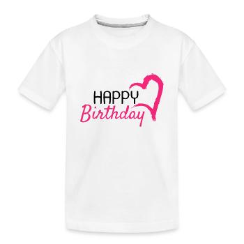 joyeux anniversaire - T-shirt bio Premium Enfant - blanc - Devant