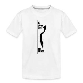 Je peux pas j'ai apnée dynamique statique plongée - T-shirt bio Premium Enfant - blanc - Devant