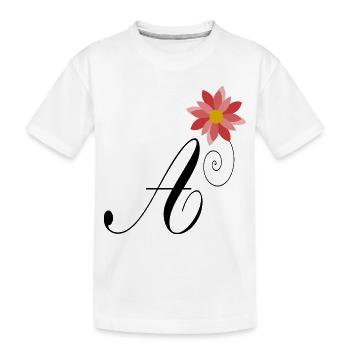 A. ALPHABET. LIEBE - Kinder Premium Bio T-Shirt - Weiß - Vorne